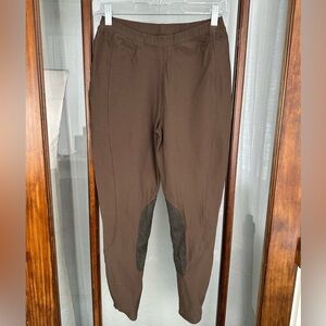 Ariat Womens Riding Leggings Breeches Brown Elastic Waist Pants Size Medium
